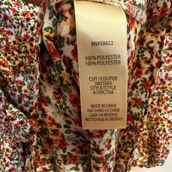 Max Studio |  Floral Blouse Size Large - Picture 10 of 12